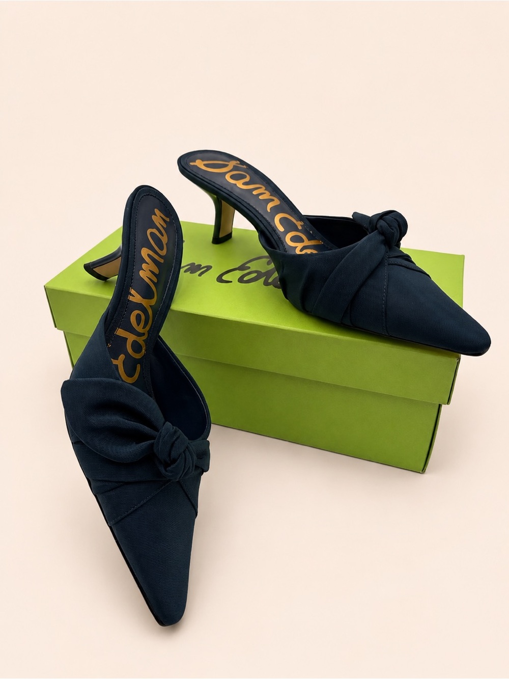 Sam Edelman • Bex Pointed Toe Mule • Navy Blue Moire • Size 9-1/2
